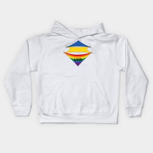 Ukraine pride flag Kids Hoodie